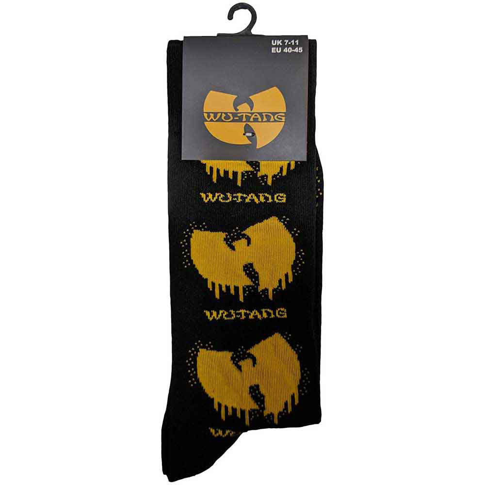 Wu Tang Clan Dripping Logo (US Men's Shoe Size 8-12) Socks Back