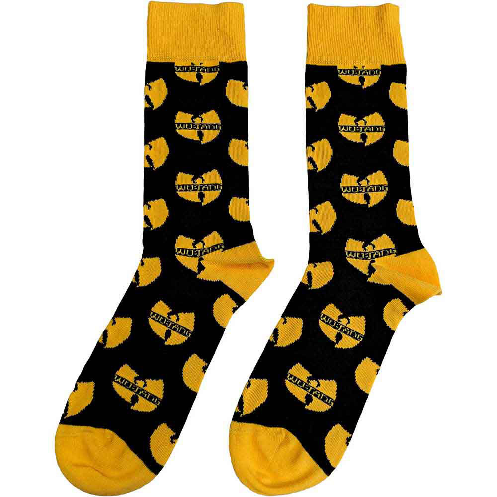 Wu Tang Clan Logo Repeat (US Men's Shoe Size 8-12) Socks Back
