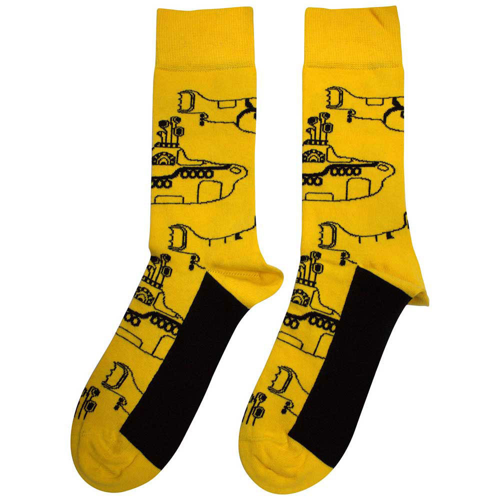 Beatles Sub Outline Repeat (US Women's Shoe Size 6-9) Socks Back
