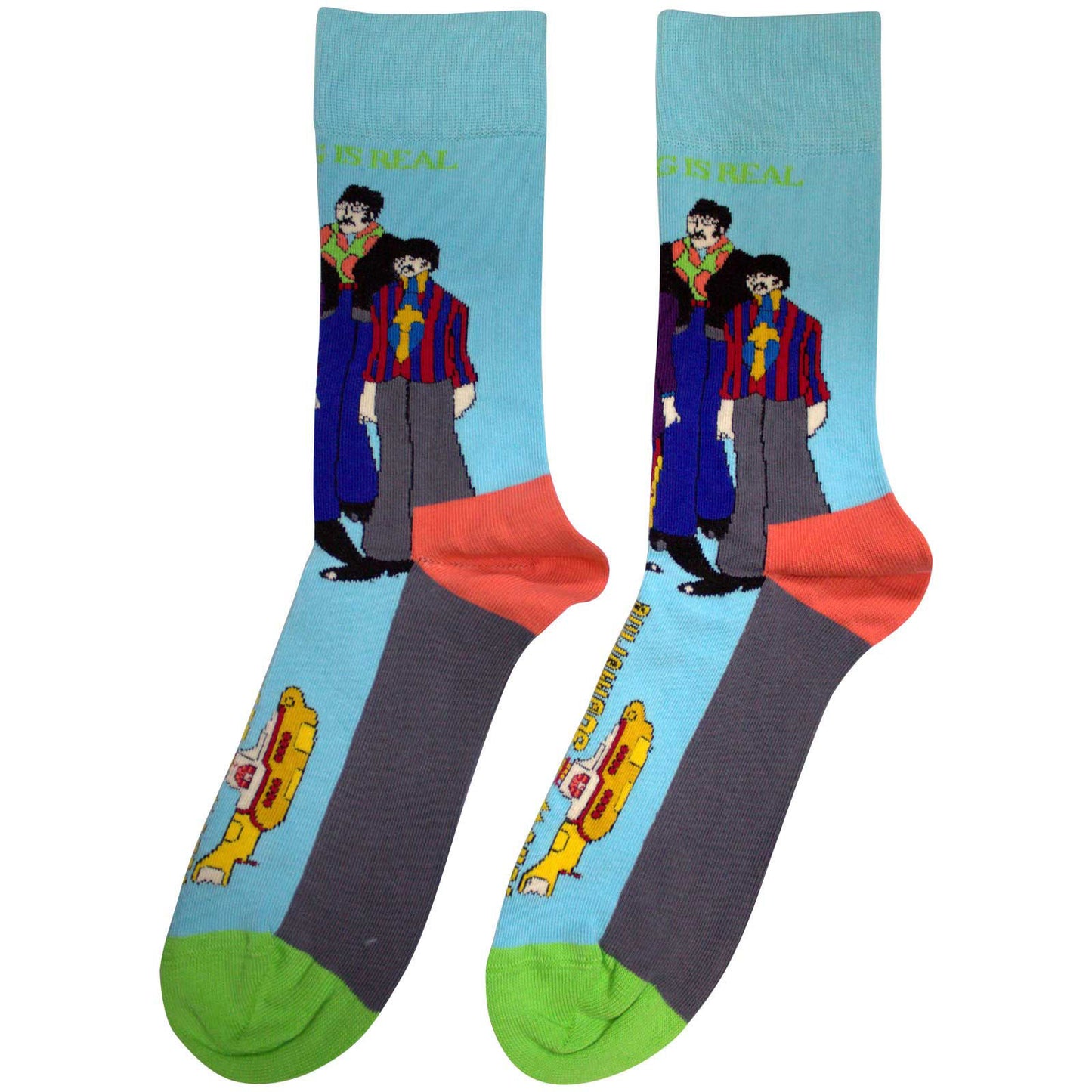 Beatles Sub & Band (US Men's Shoe Size 8-12) Socks Back