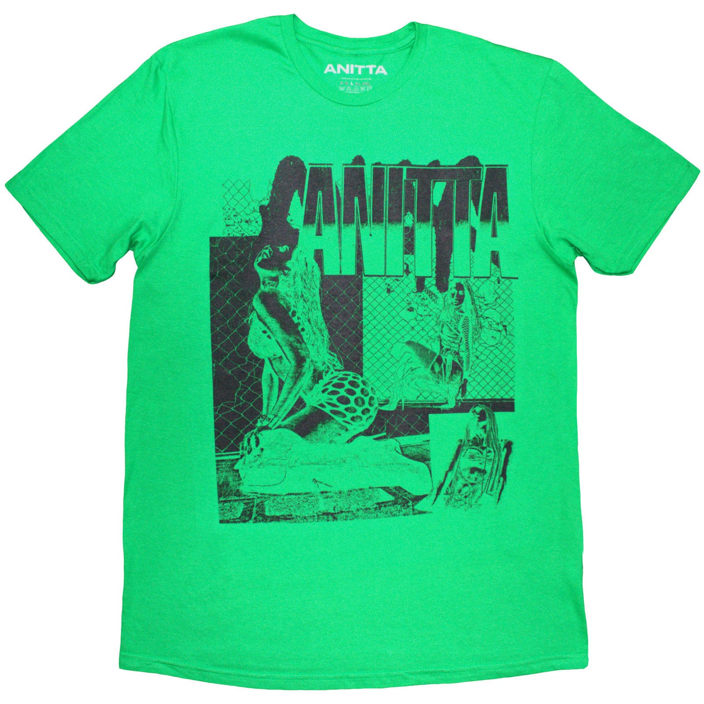Anitta Green Collage T-shirt Front