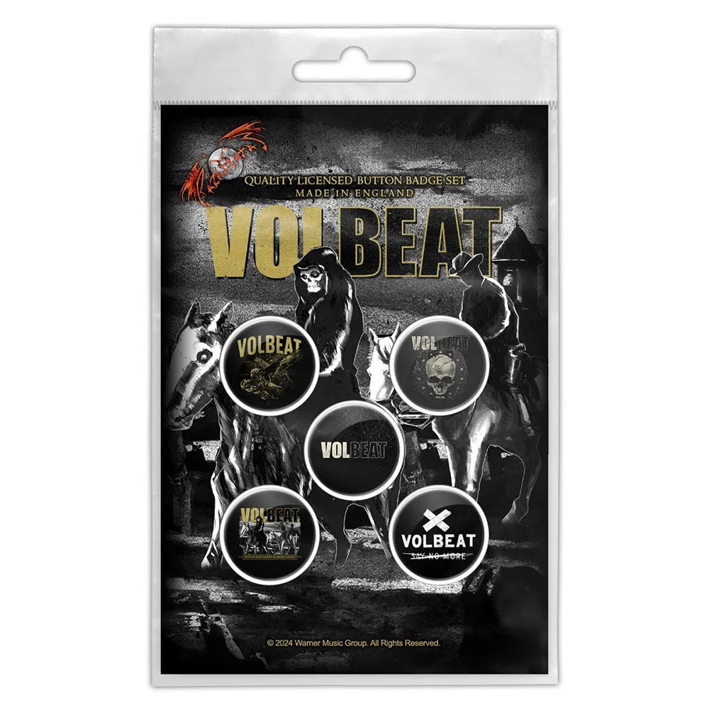 Volbeat Outlaw Gentlemen Pewter Pin Badge Front