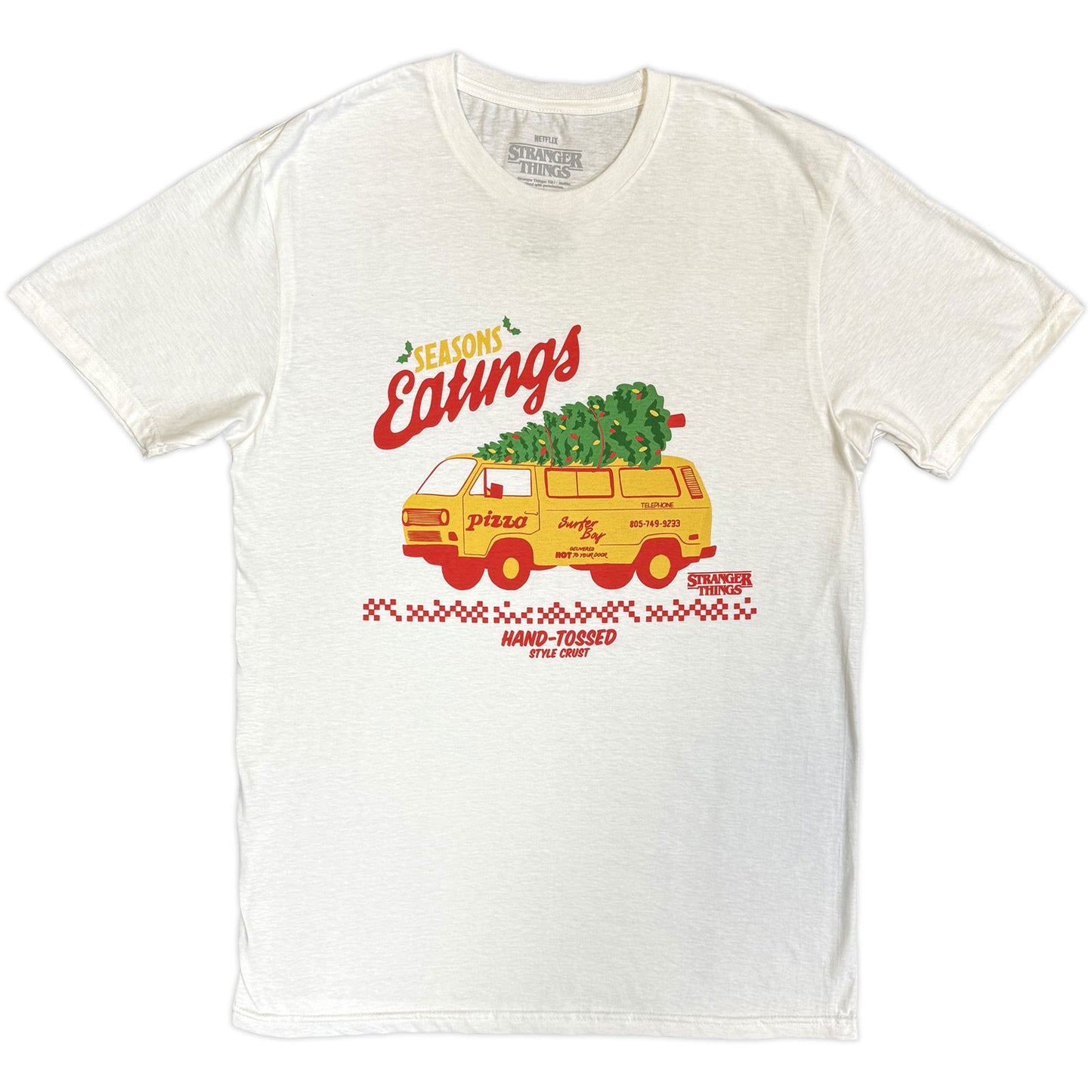 Stranger Things Season Of Eating Hand Tossed T-shirt Front