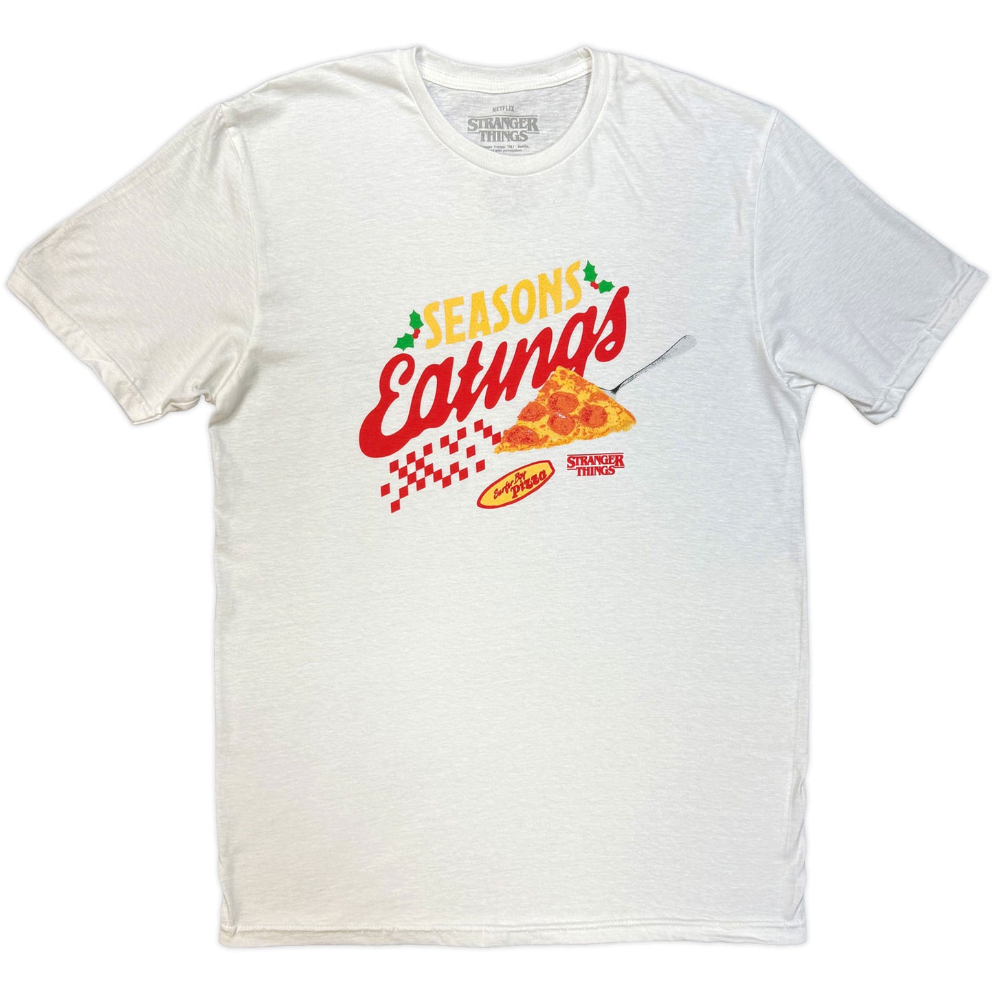 Stranger Things Season Of Eating Pizza T-shirt Front