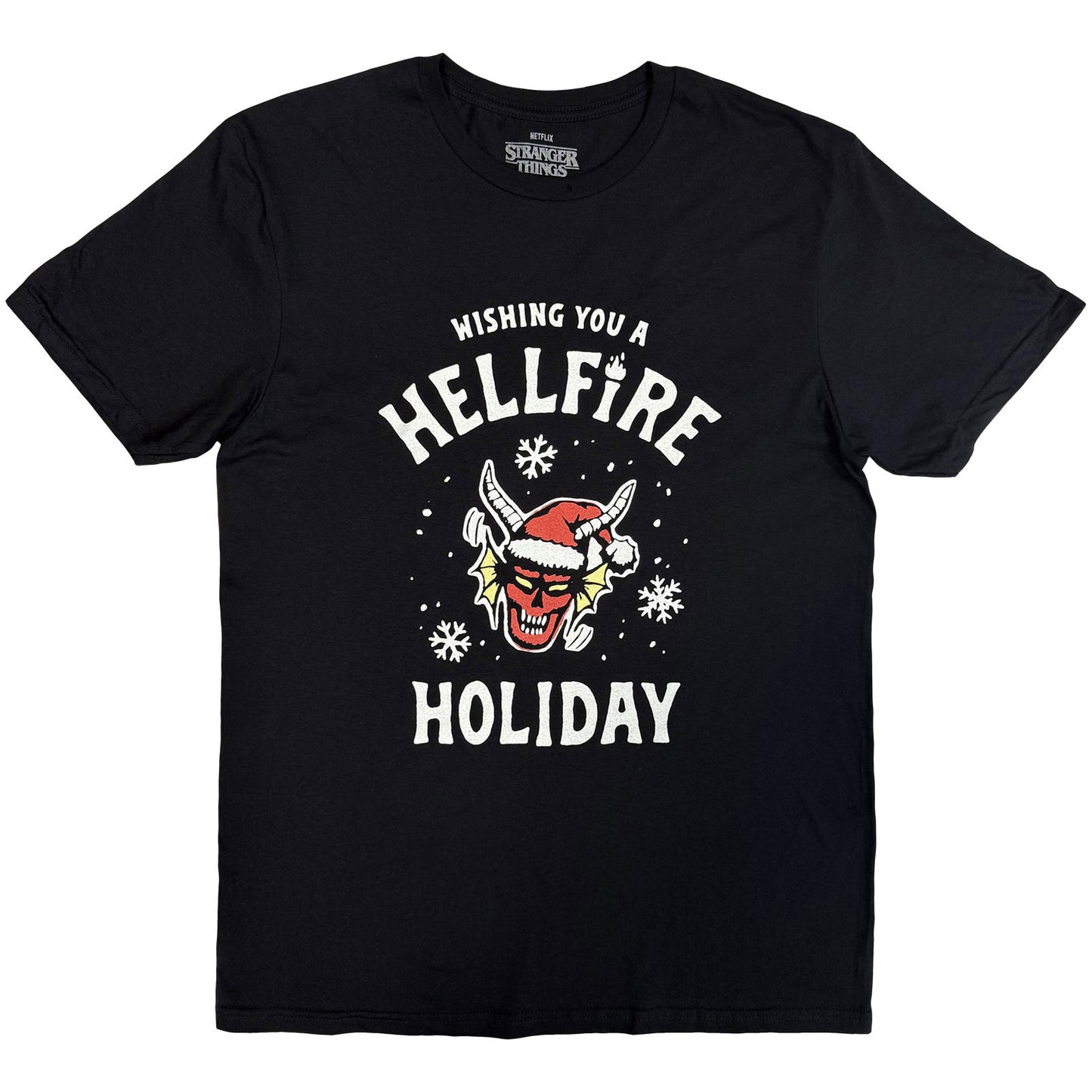 Stranger Things Wishing You A Hell Fire T-shirt Front