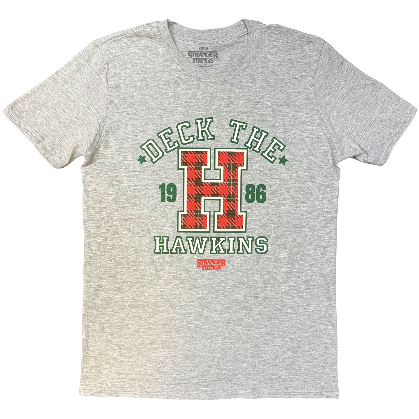 Stranger Things Deck The Hawkins T-shirt Front