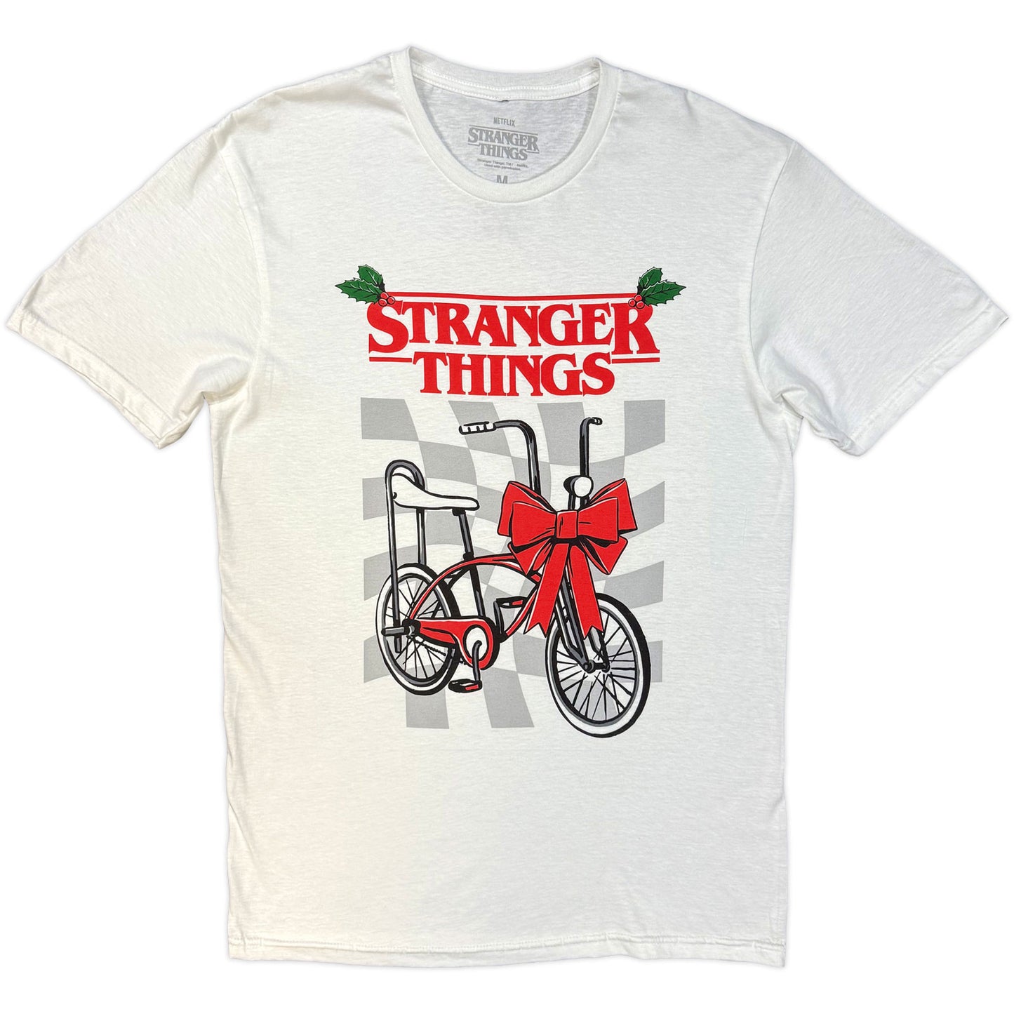 Stranger Things Christmas Bike T-shirt Front