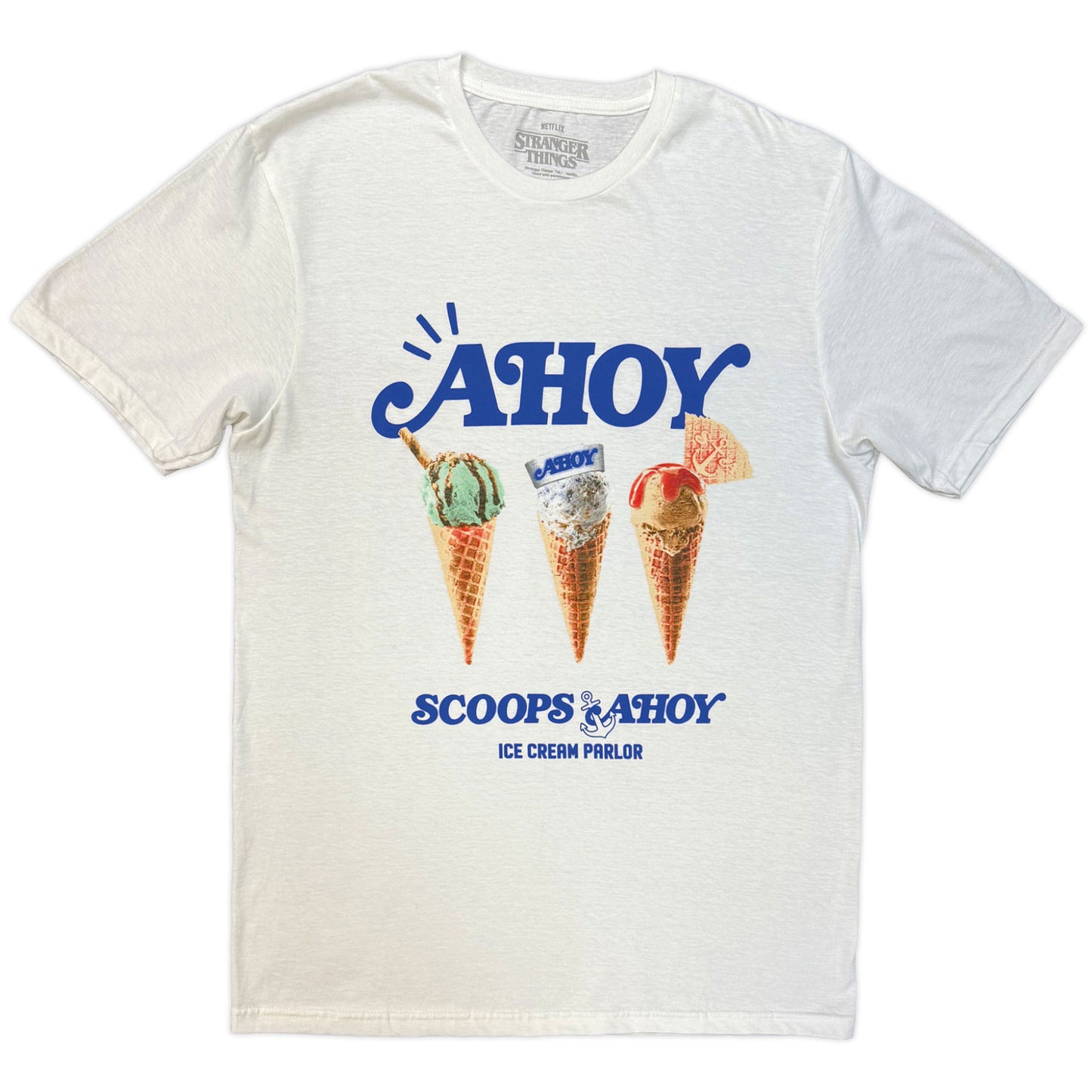 Stranger Things Scoop Ahoy T-shirt Front