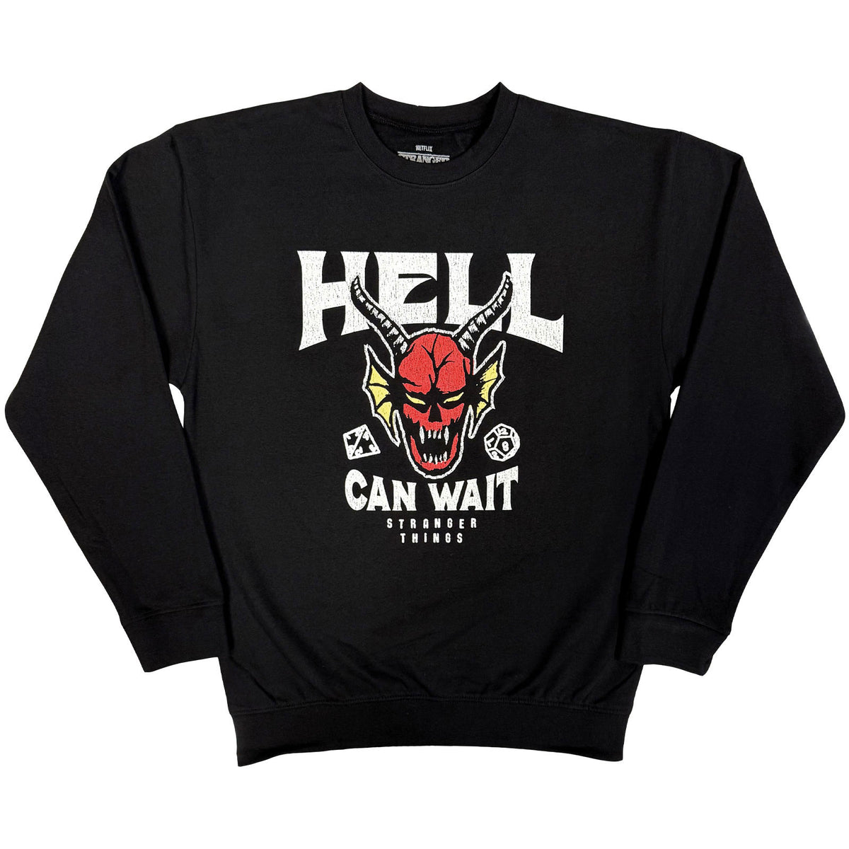 Stranger Things Hell Can Wait Sweatshirt Front