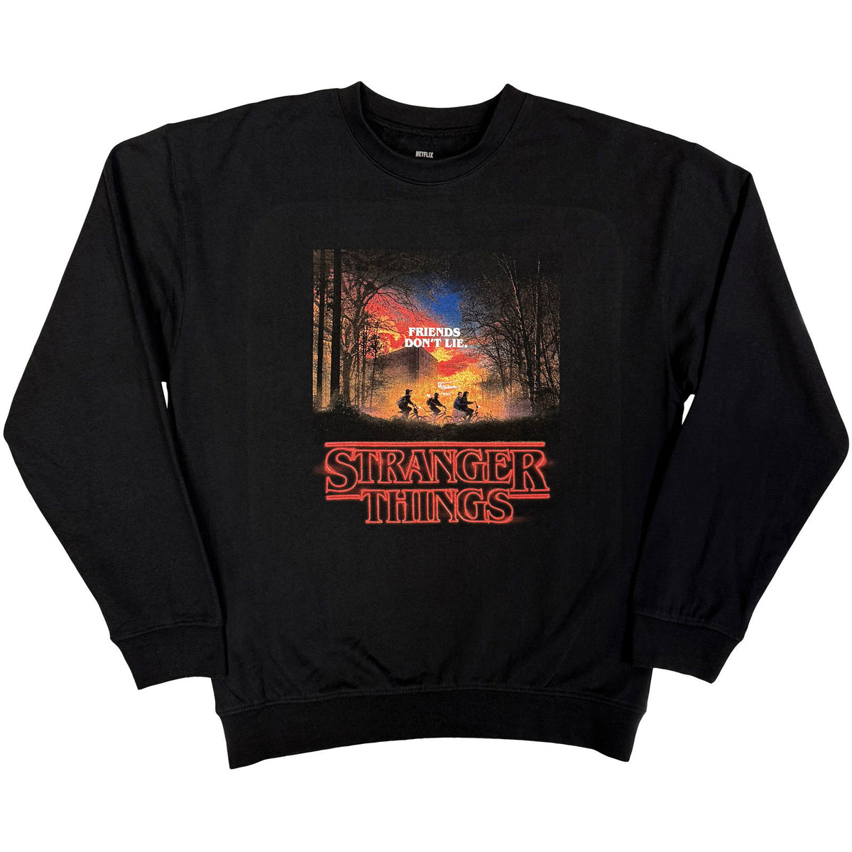 Stranger Things Friends Don't Lie Sweatshirt Front