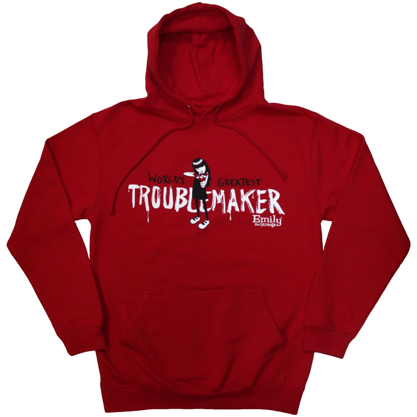 Emily The Strange Troublemaker Hooded Sweatshirt Front