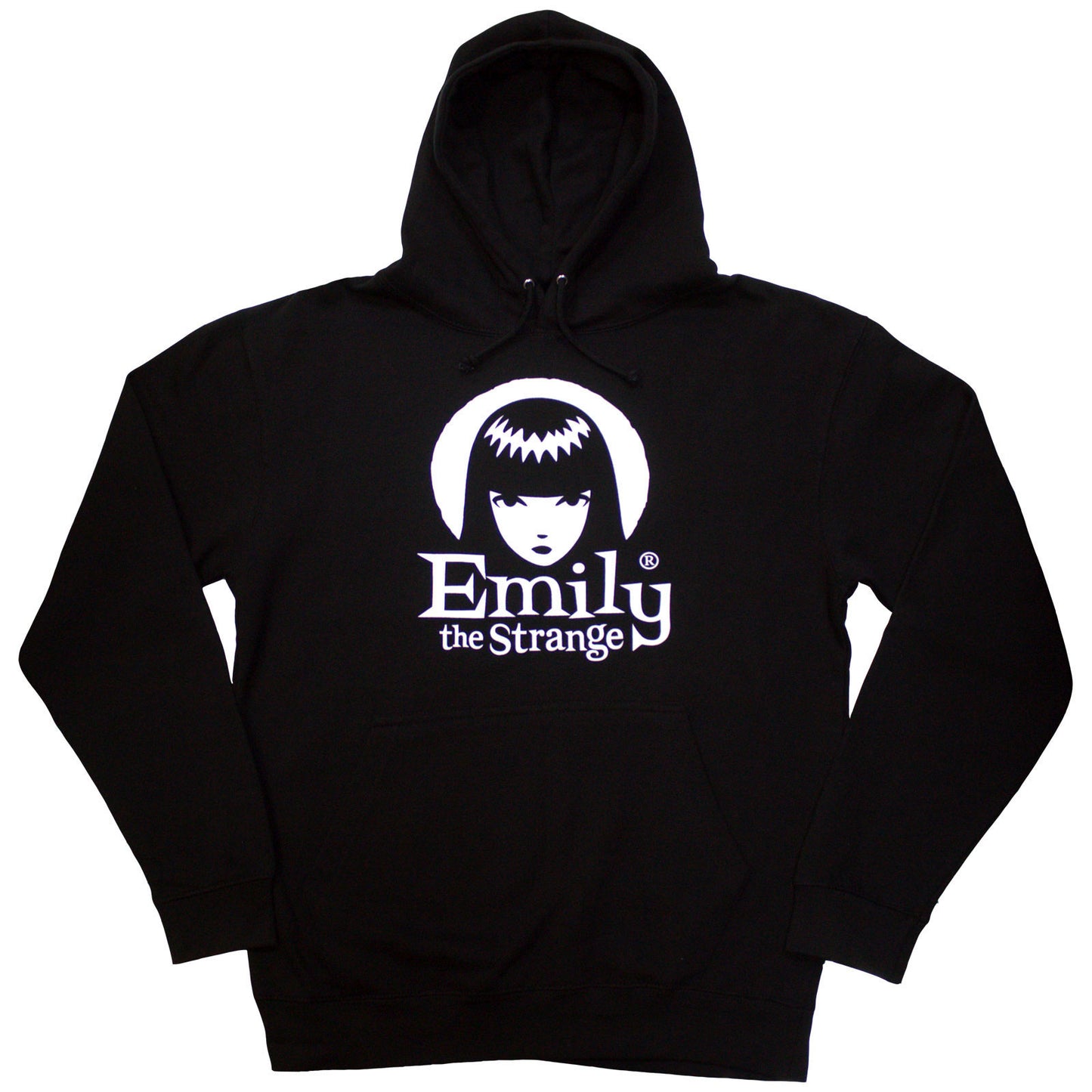 Emily The Strange Halo Logo Hooded Sweatshirt Front