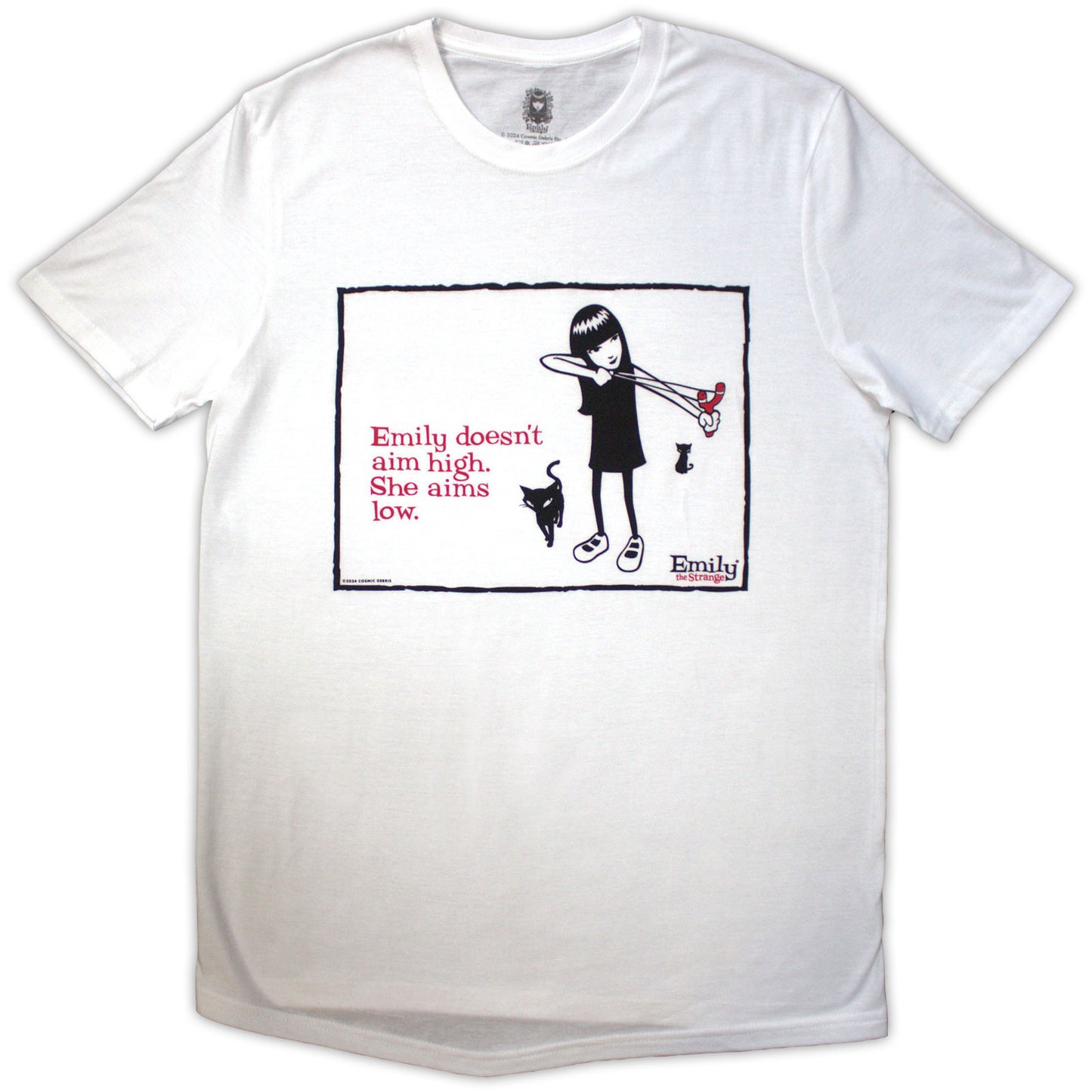 Emily The Strange Aims Low T-shirt Front