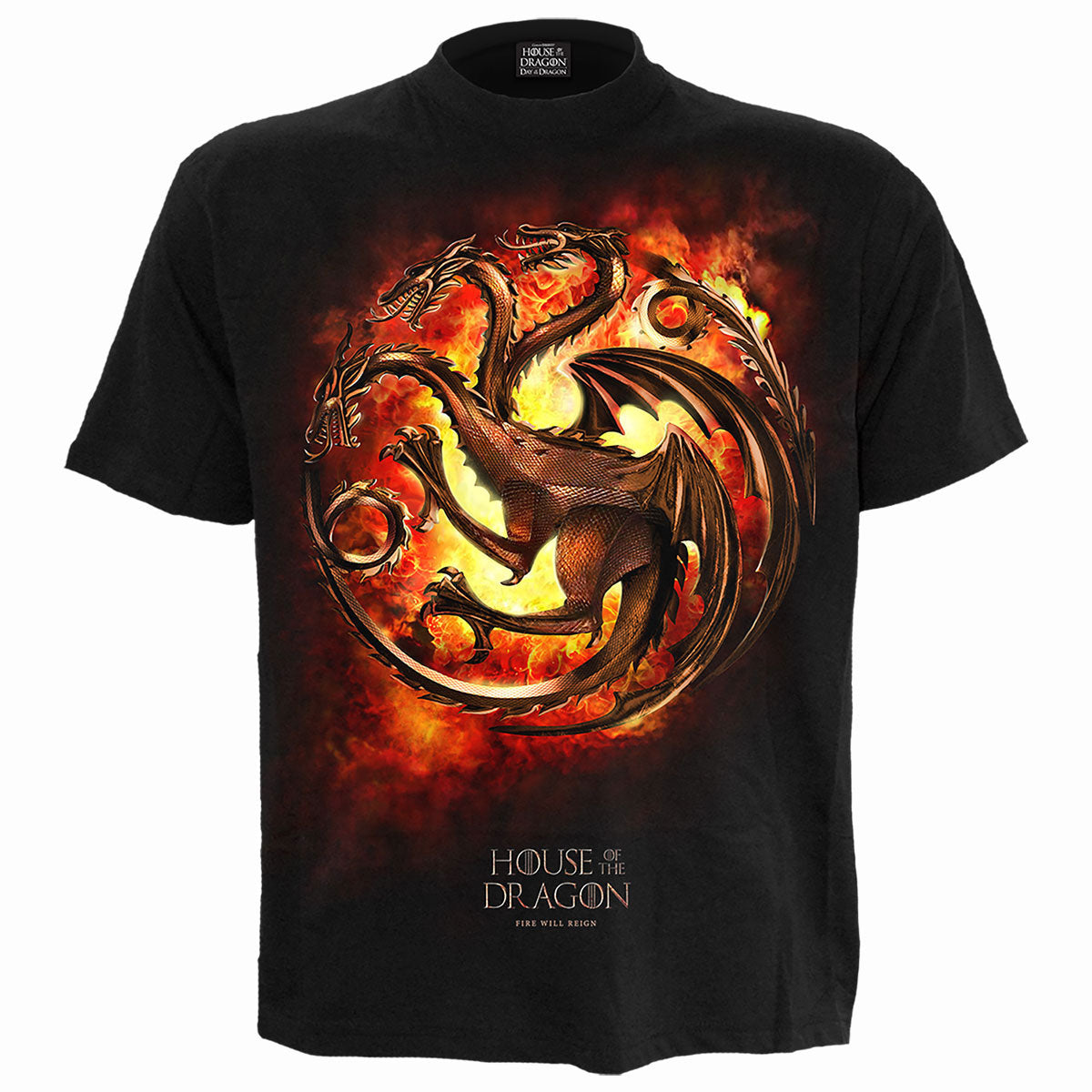 House Of The Dragon Dragon Flames T-shirt Front