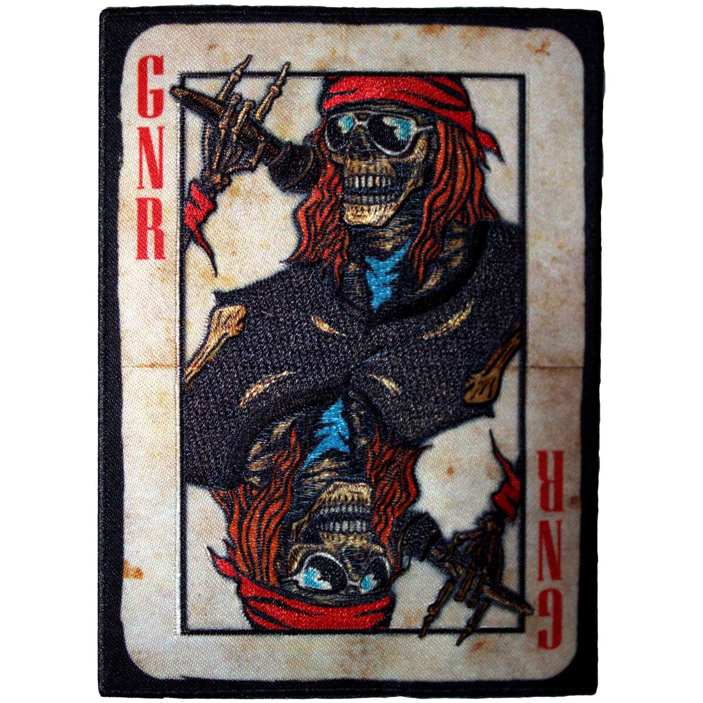 Guns N Roses Playing Card Woven Patch Front