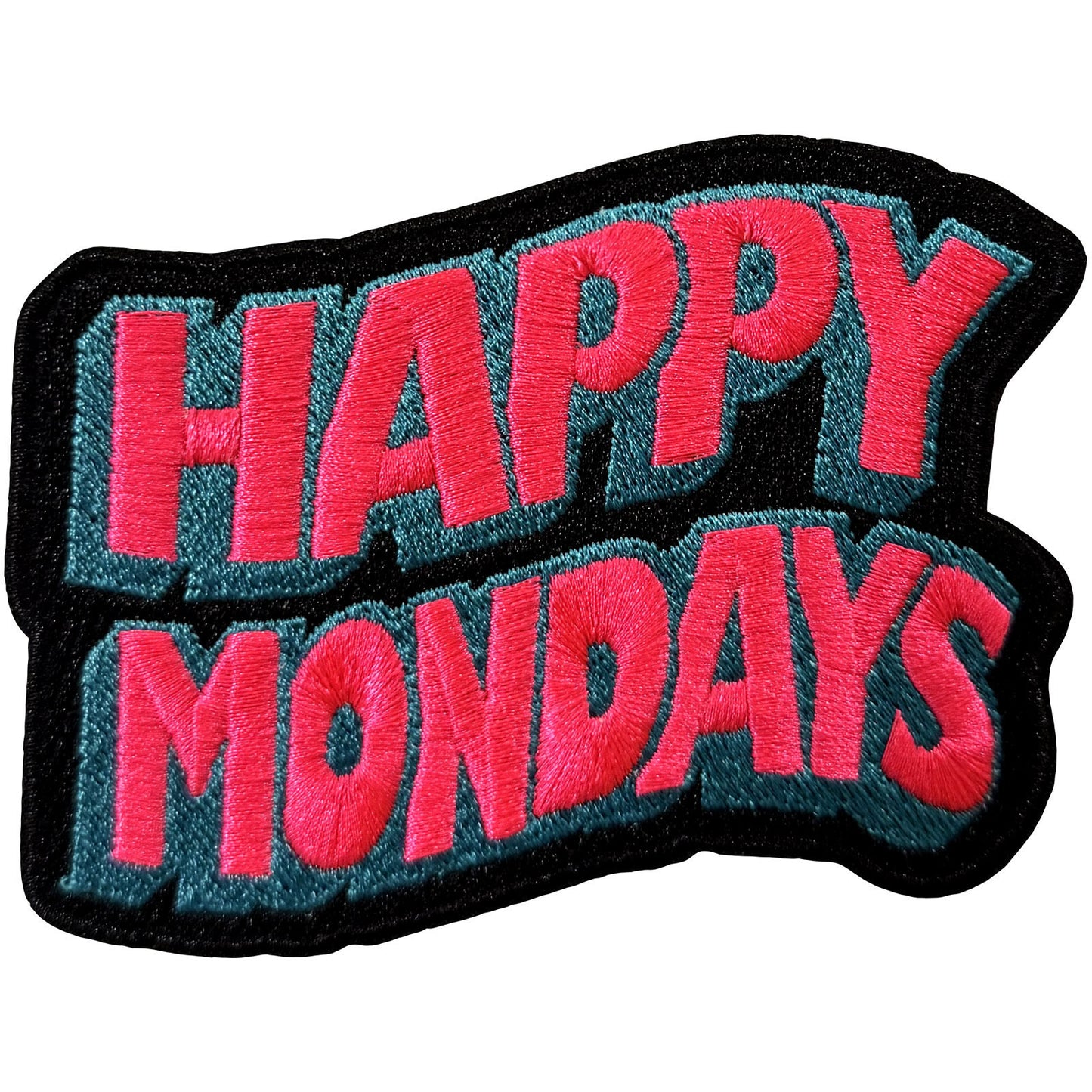 Happy Mondays Wavy Logo Woven Patch Front