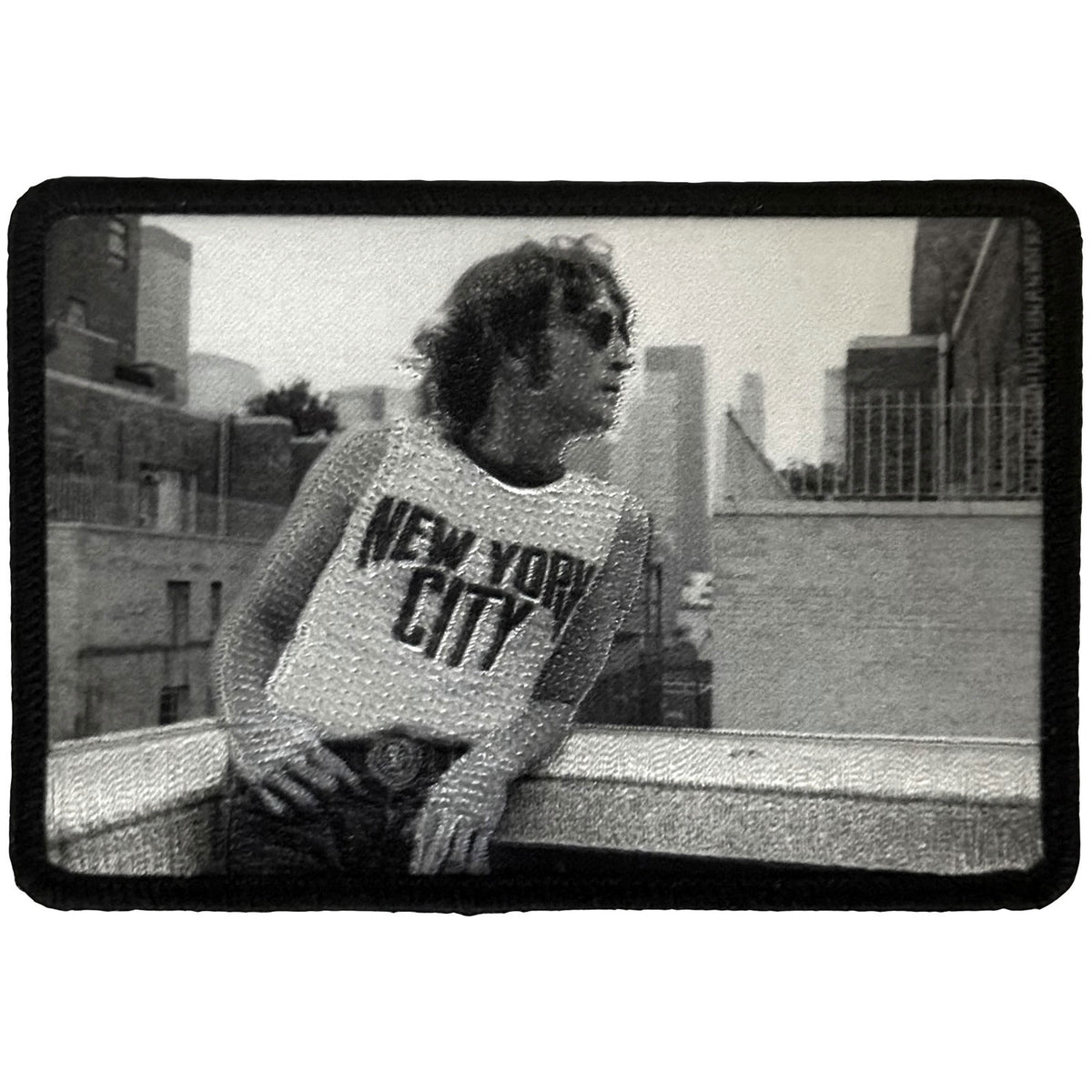 John Lennon Leaning Woven Patch Front