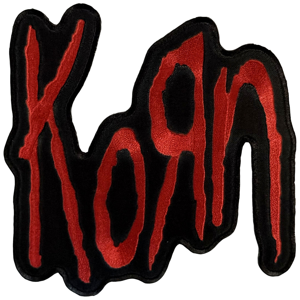 Korn Red Logo Woven Patch Front