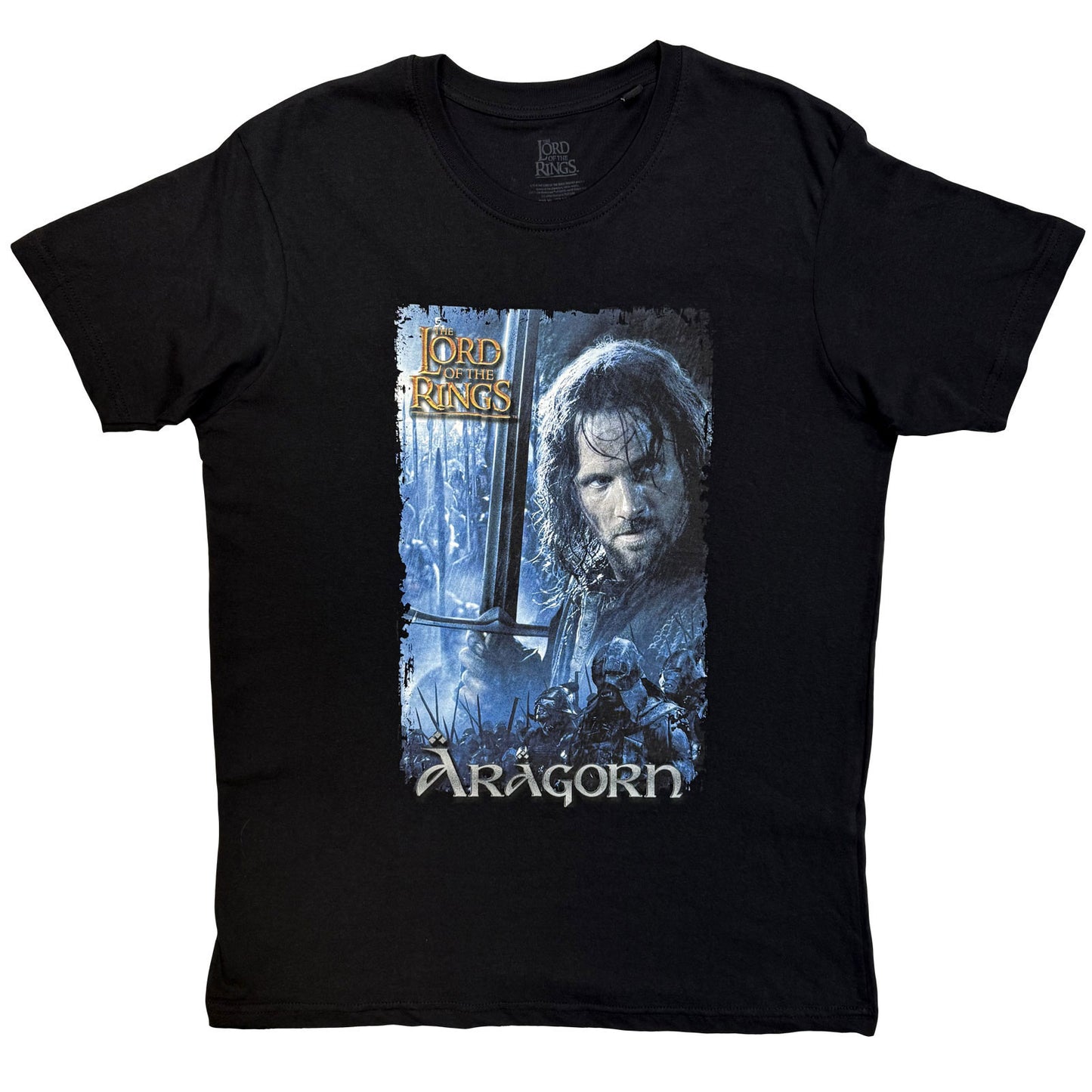 Lord Of The Rings Aragon Sword Montage T-shirt Front