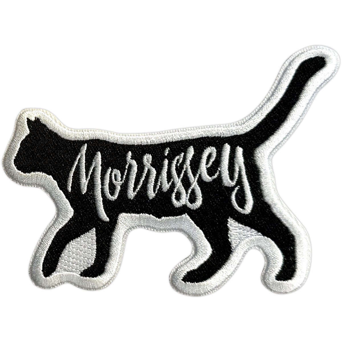 Morrissey Cat Logo Woven Patch Front