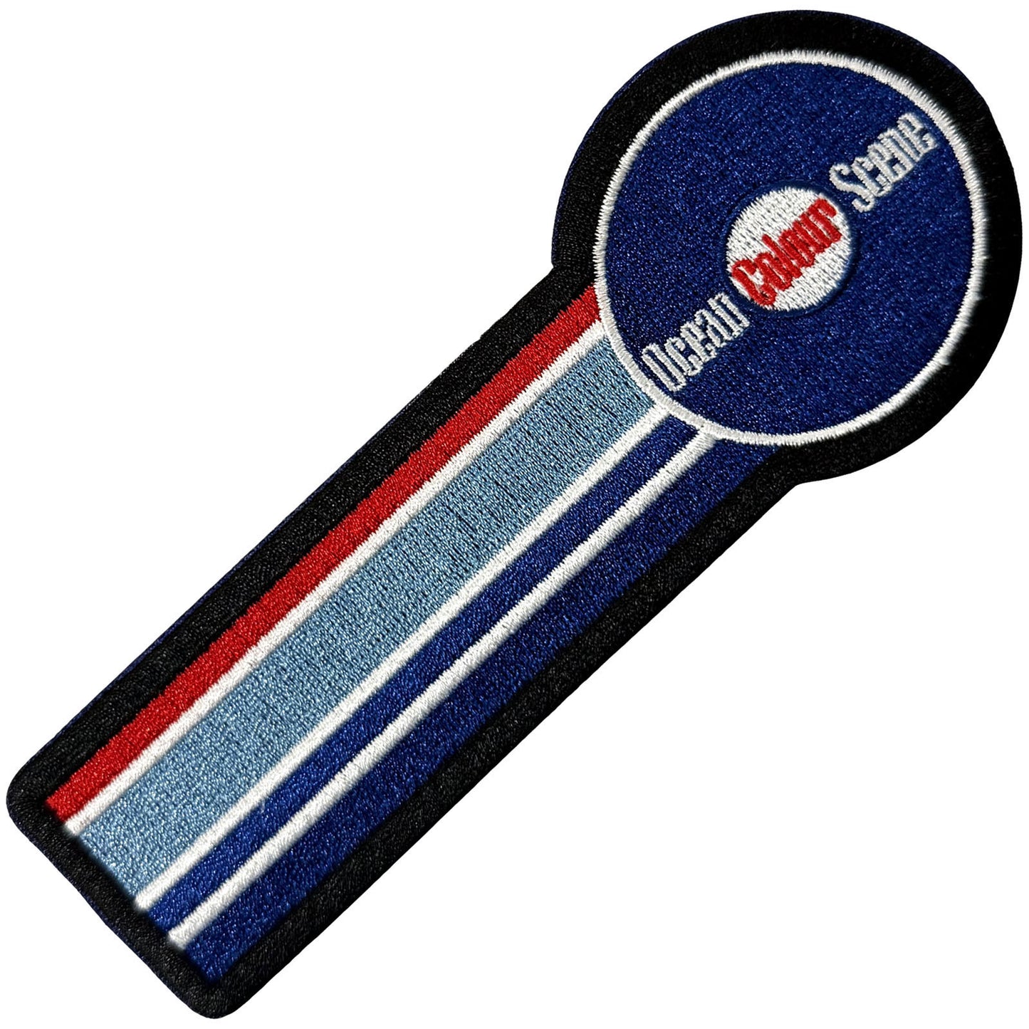 Ocean Colour Scene Circle Logo & Stripes Woven Patch Front