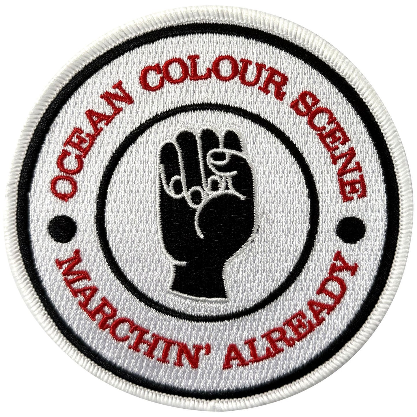 Ocean Colour Scene Marchin' Fist Woven Patch Front