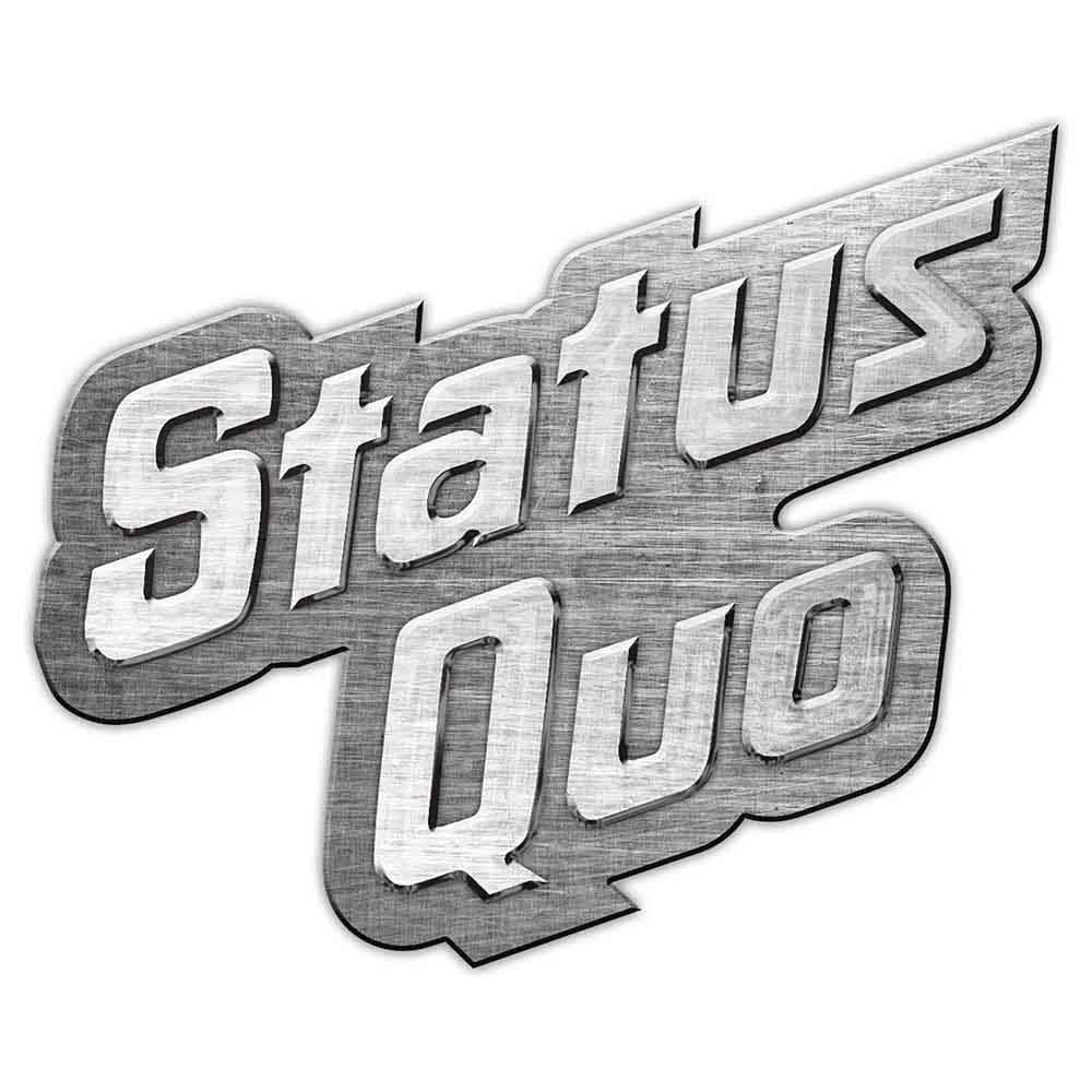 Status Quo Logo Pewter Pin Badge Front