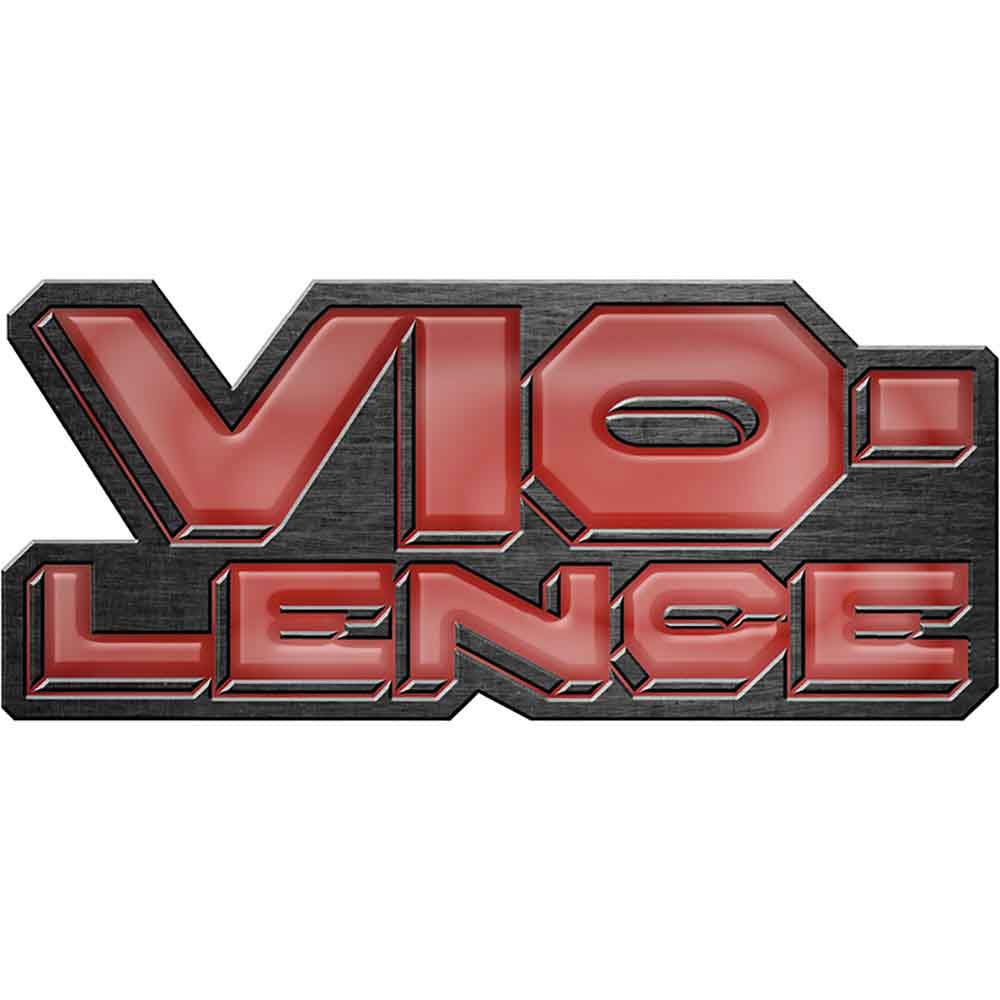 Vio-Lence Logo Pewter Pin Badge Front