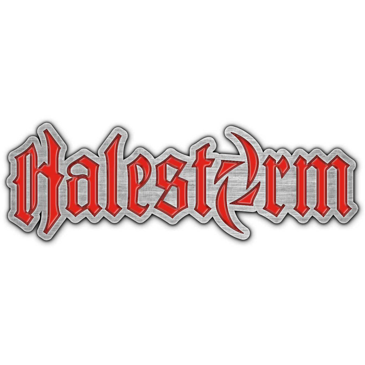 Halestorm Logo Pewter Pin Badge Front