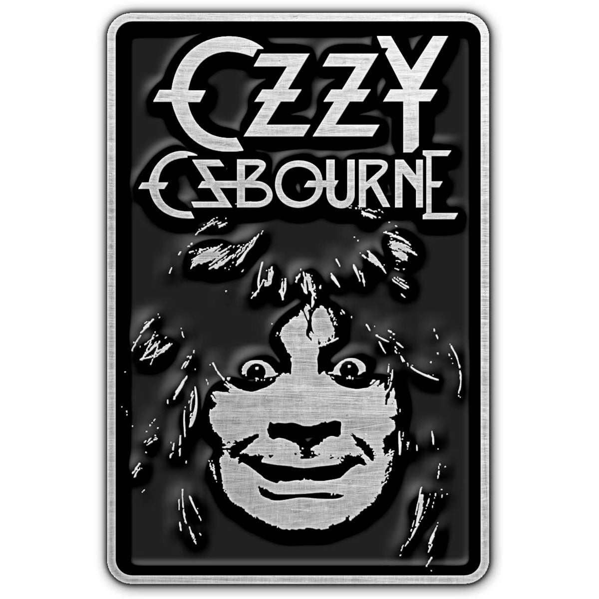 Ozzy Osbourne Madman Pewter Pin Badge Front