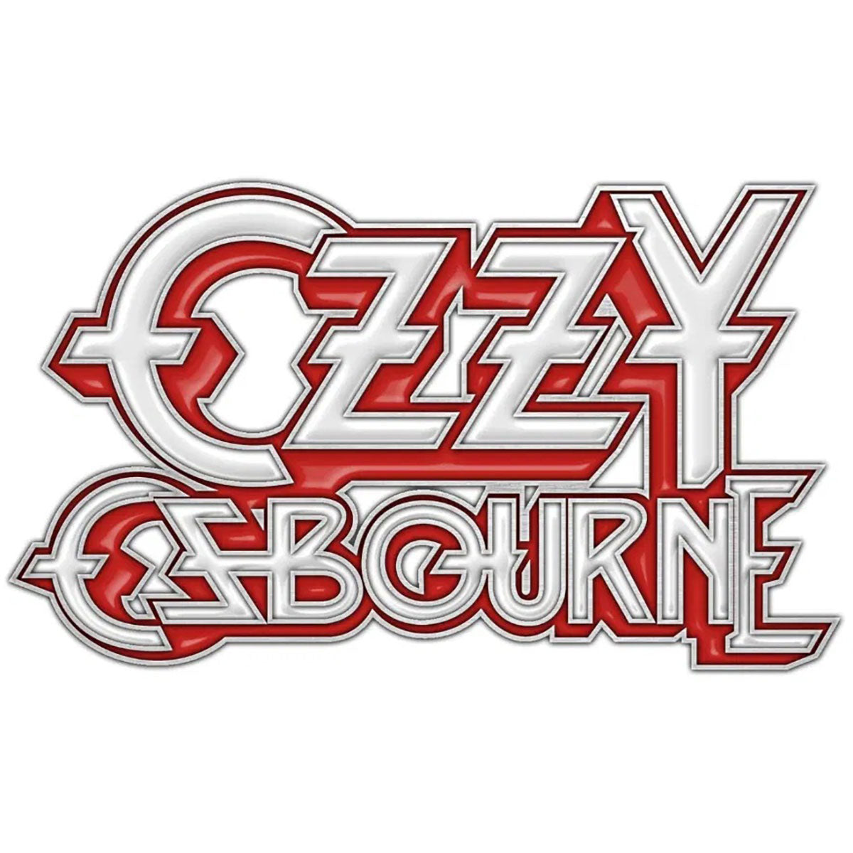 Ozzy Osbourne Logo Pewter Pin Badge Front