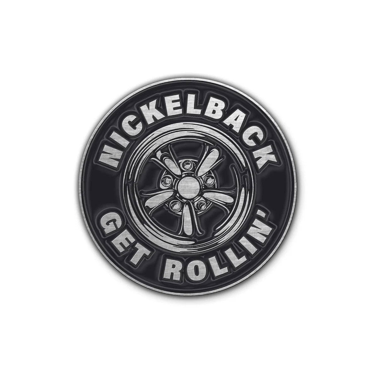 Nickelback Get Rollin' Pewter Pin Badge Front