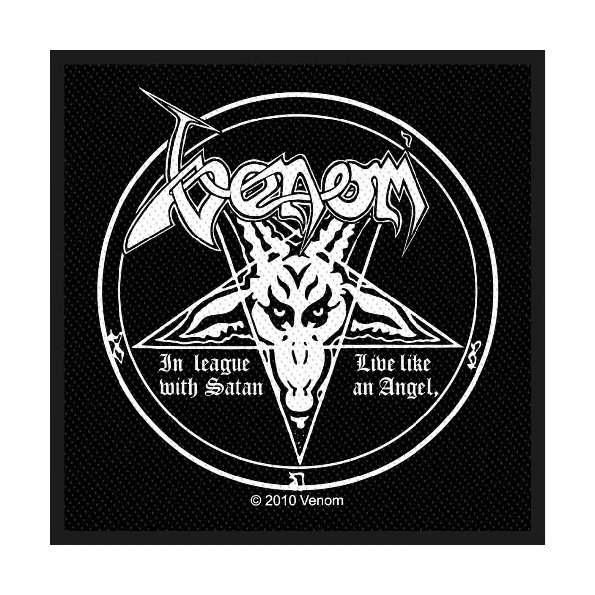 Venom In League With Satan Woven Patch Front