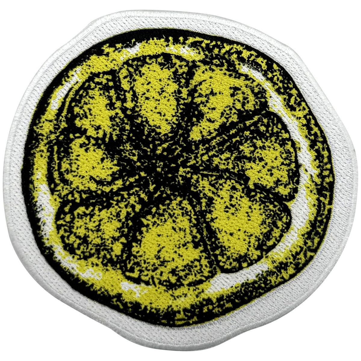 Stone Roses Lemon Woven Patch Front