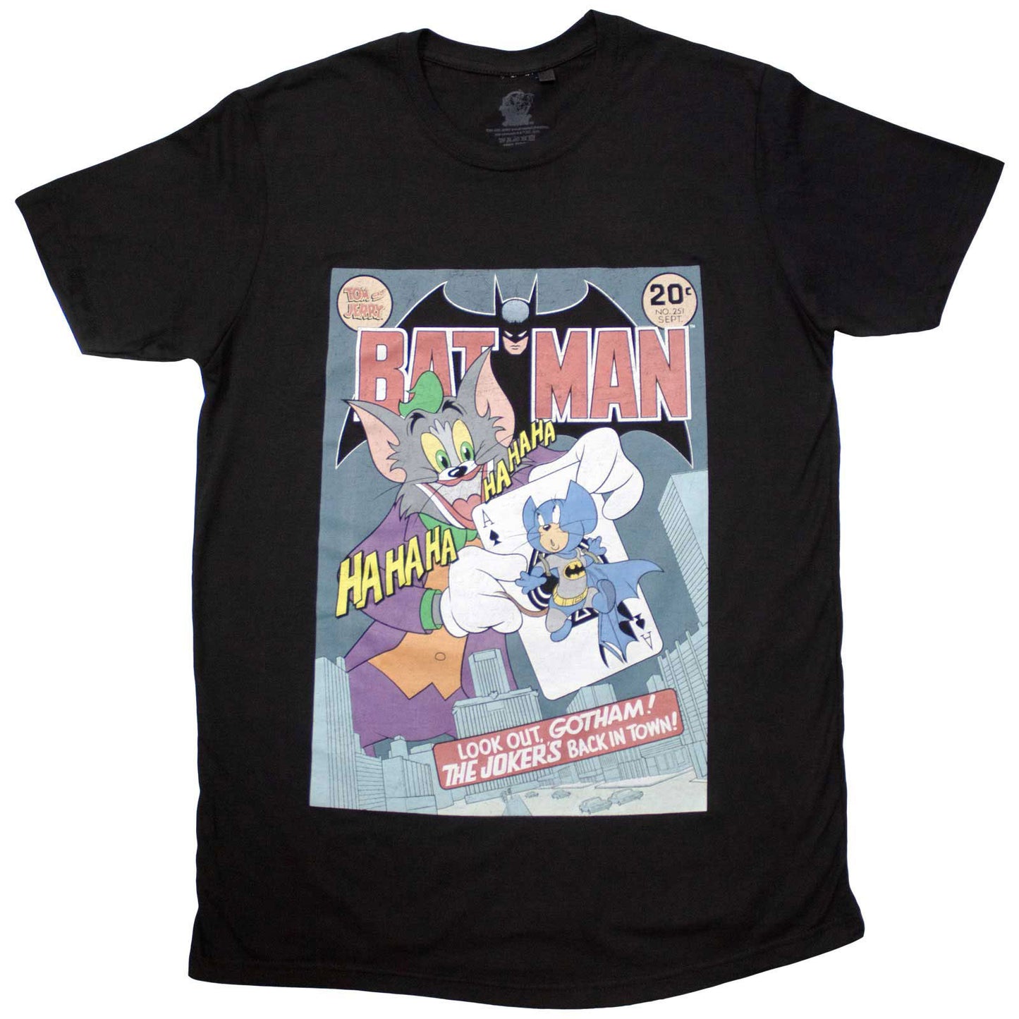 Tom & Jerry Batman Comic T-shirt Front