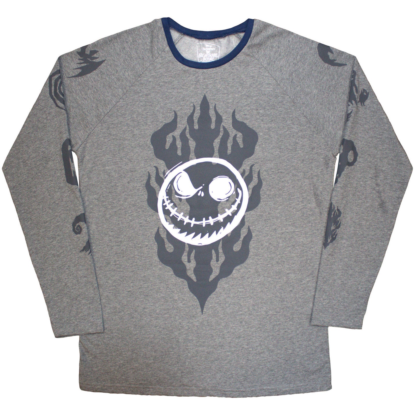 Nightmare Before Christmas Flaming Jack Long Sleeve Front