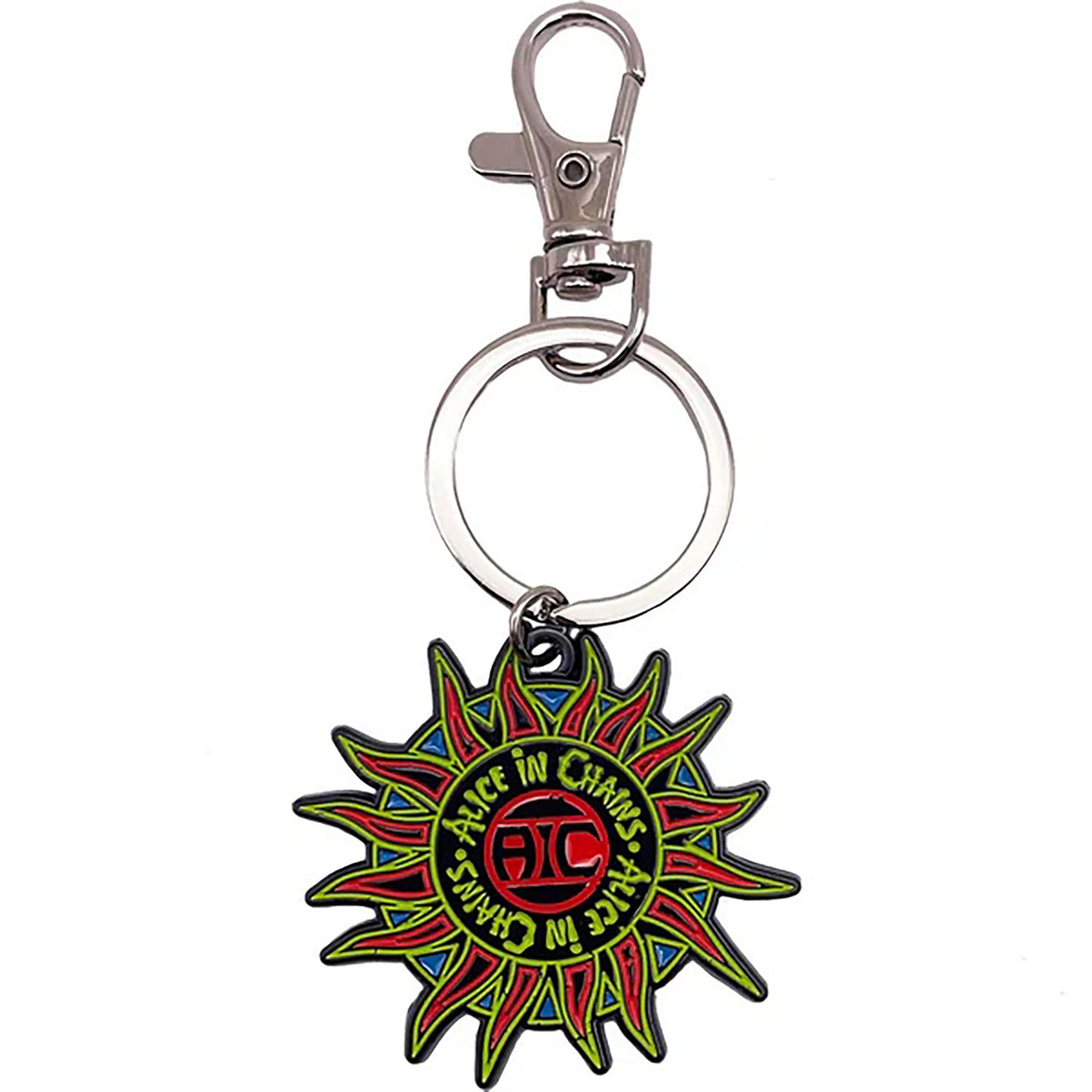Alice In Chains Sun Logo Metal Key Chain Back