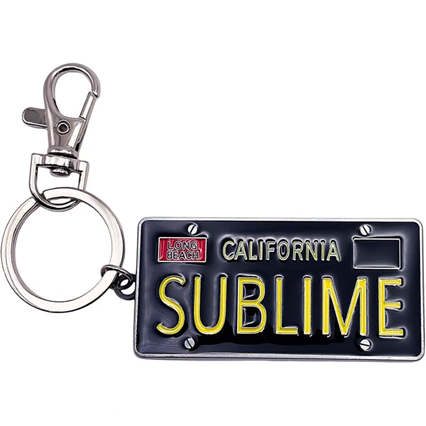 Sublime License Plate Metal Key Chain Back