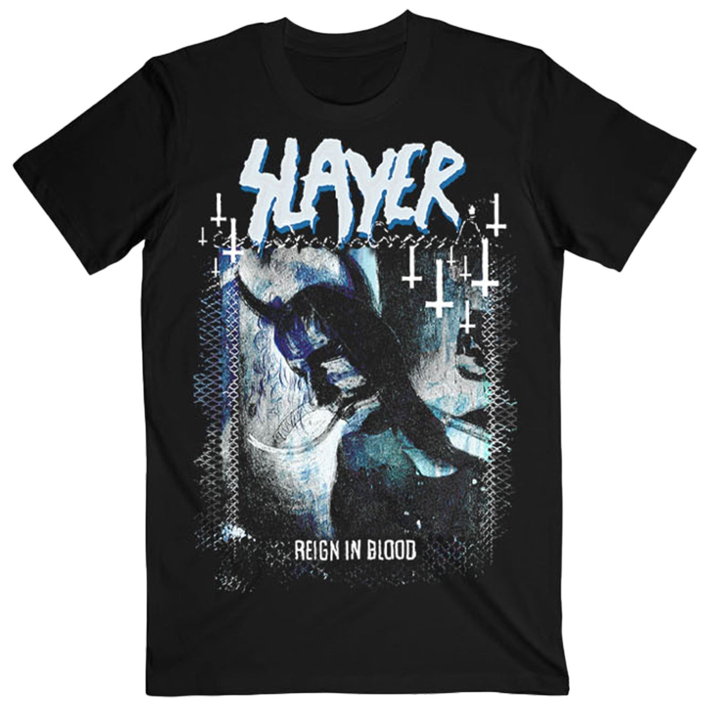 Slayer Horned Cool Tone Reign In Blood T-shirt Front