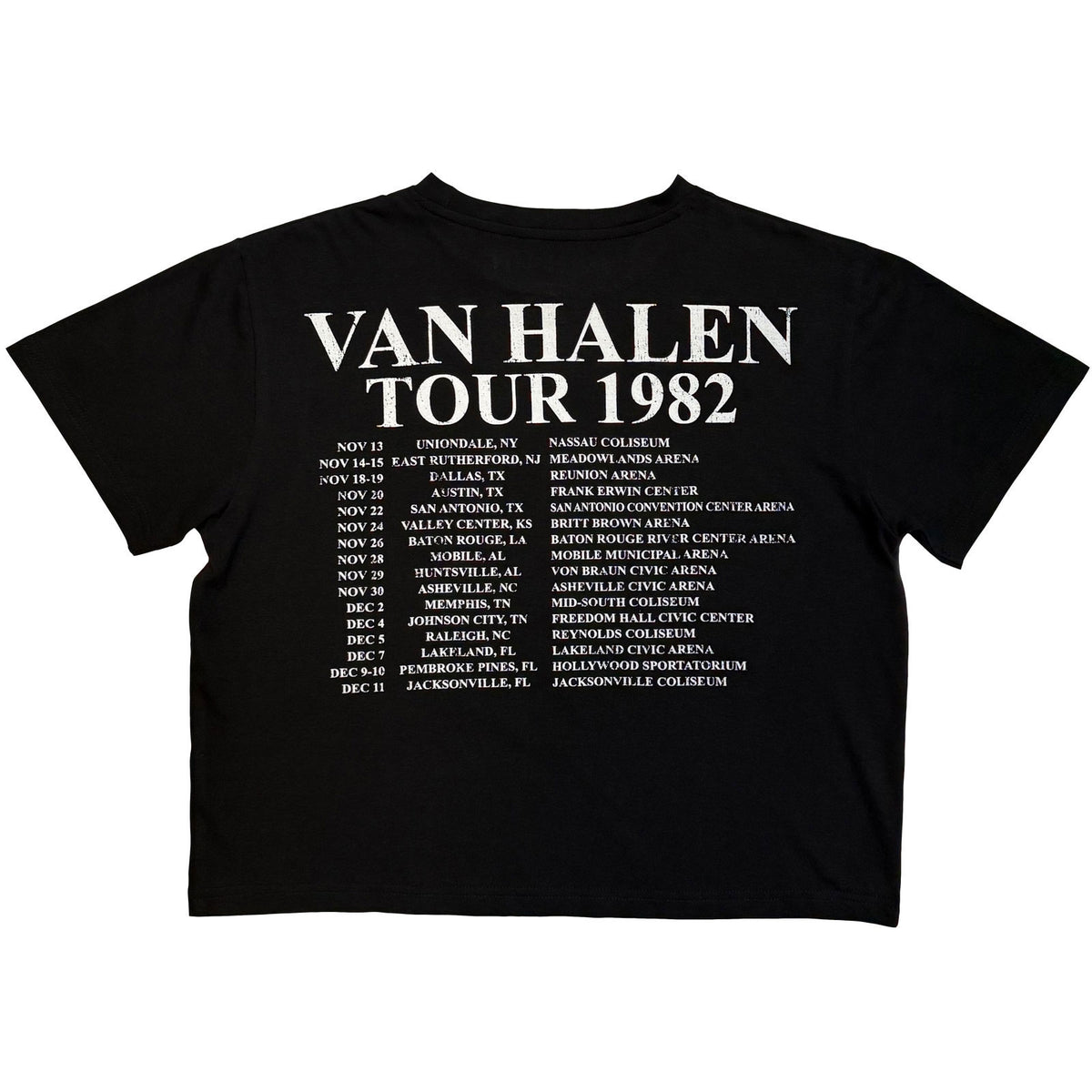 Van Halen The Power To Raise The Dead Crop Top Girls Jr Back