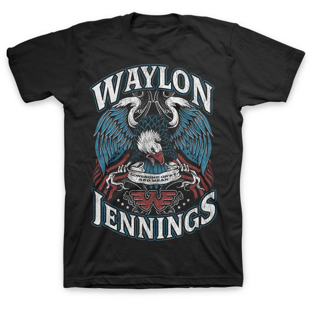 Waylon Jennings Lonesome T-shirt Front