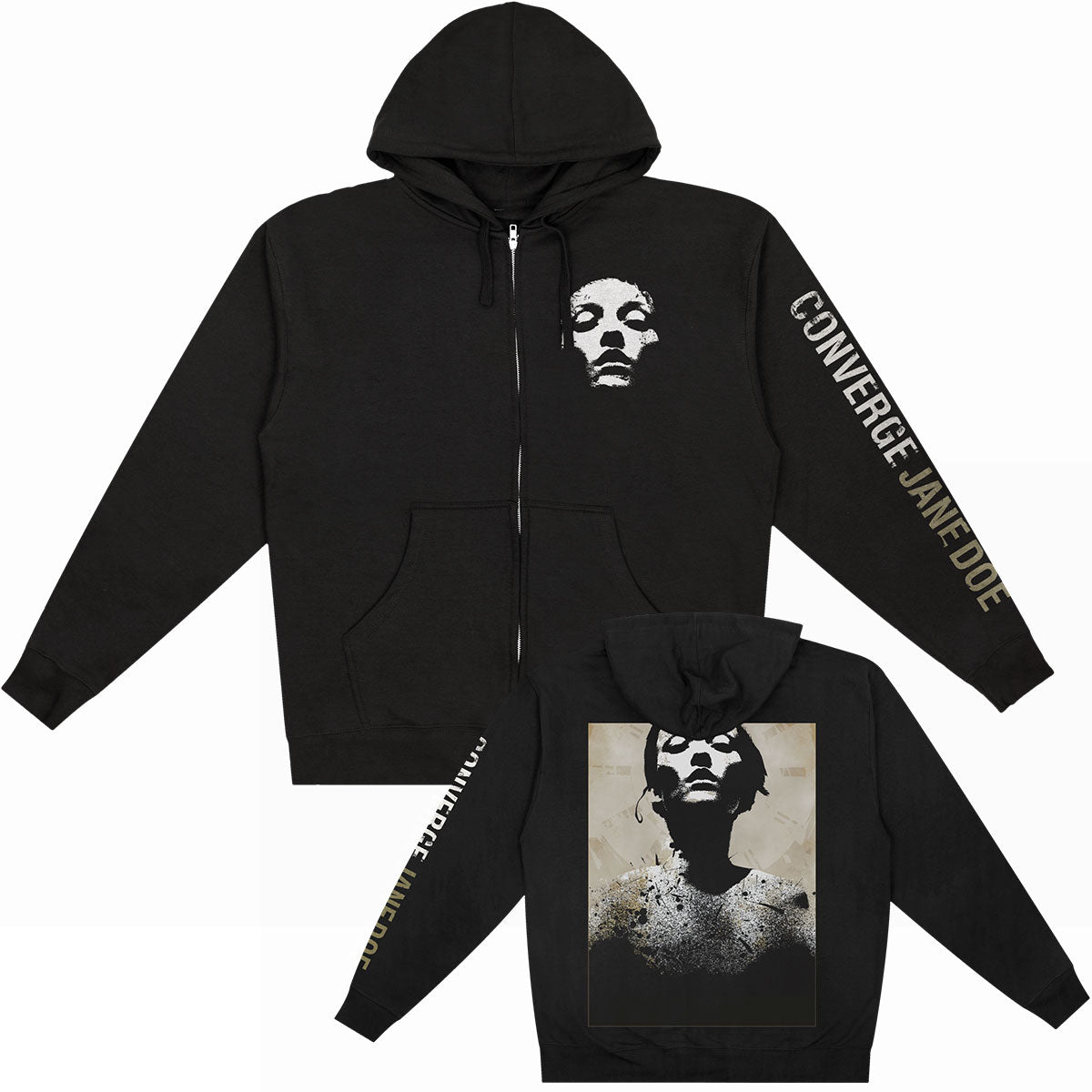 Converge Jane Doe Classic Zippered Hooded Sweatshirt Front