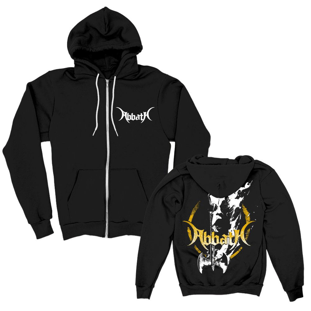 Abbath Fire Axe Zippered Hooded Sweatshirt Front