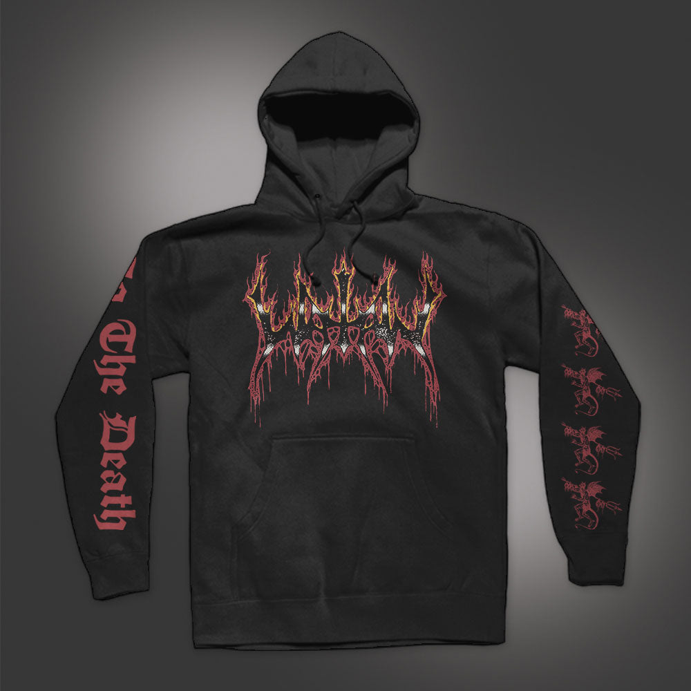 Watain Fire Logo Hooded Sweatshirt Front