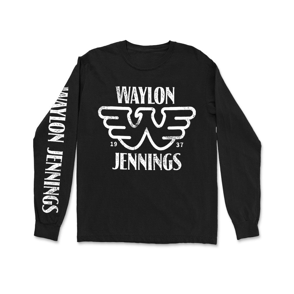 Waylon Jennings Flying W Logo Long Sleeve Front