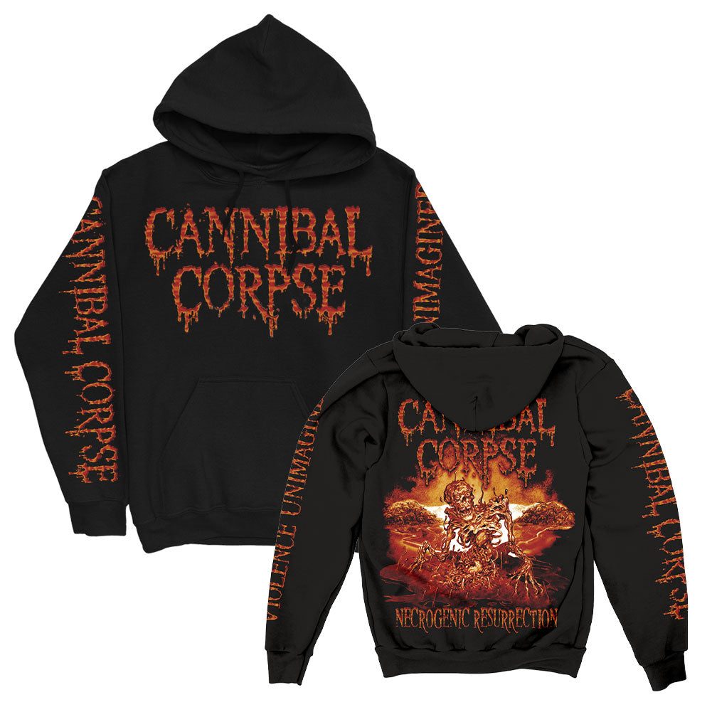 Cannibal Corpse Necrogenic Resurrection Hooded Sweatshirt Front