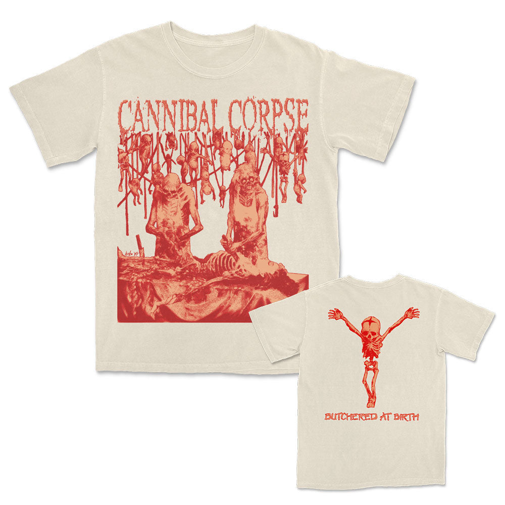Cannibal Corpse Butchered At Birth Bootleg T-shirt Front