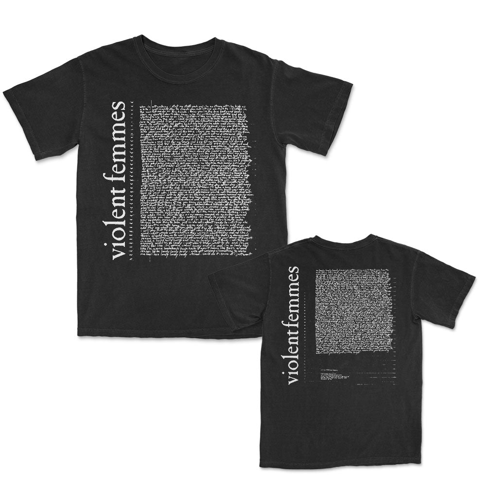 Violent Femmes Self-Titled Lyrics T-shirt Front