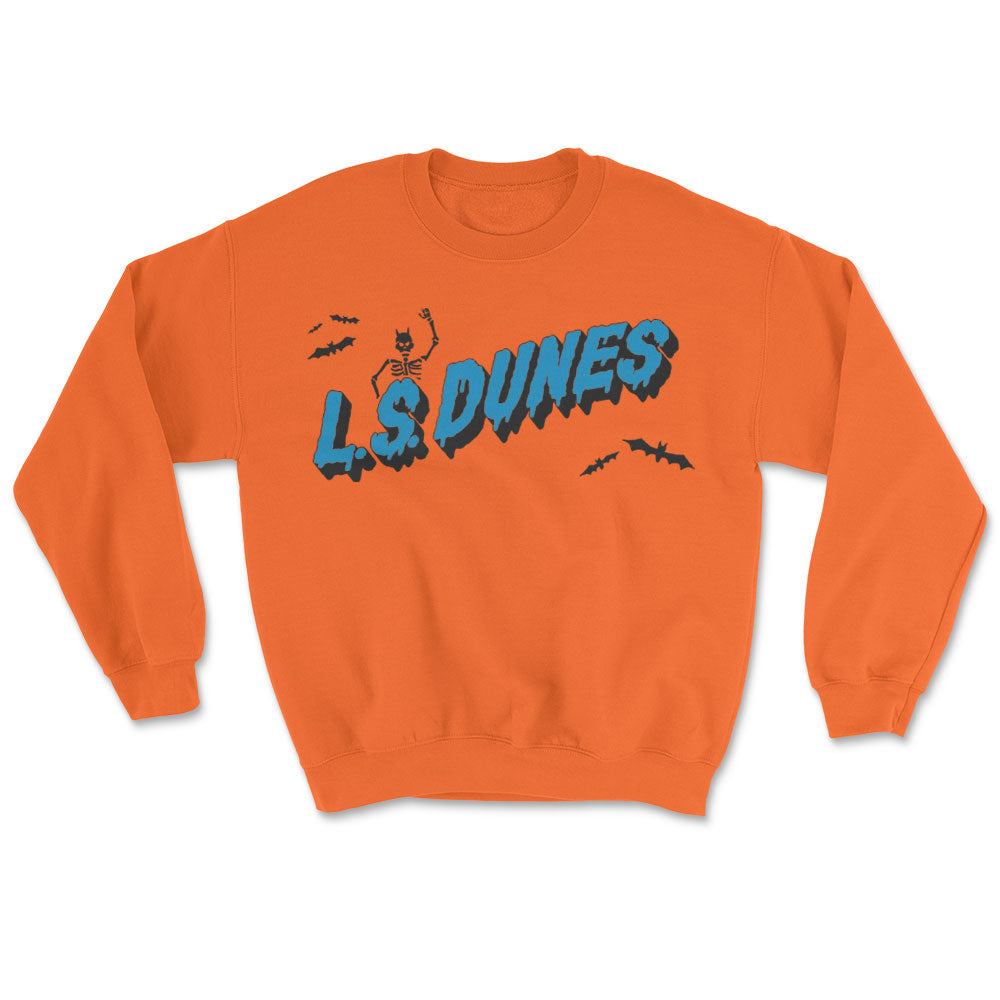 L.S. Dunes Spooky Skeleton Sweatshirt Front