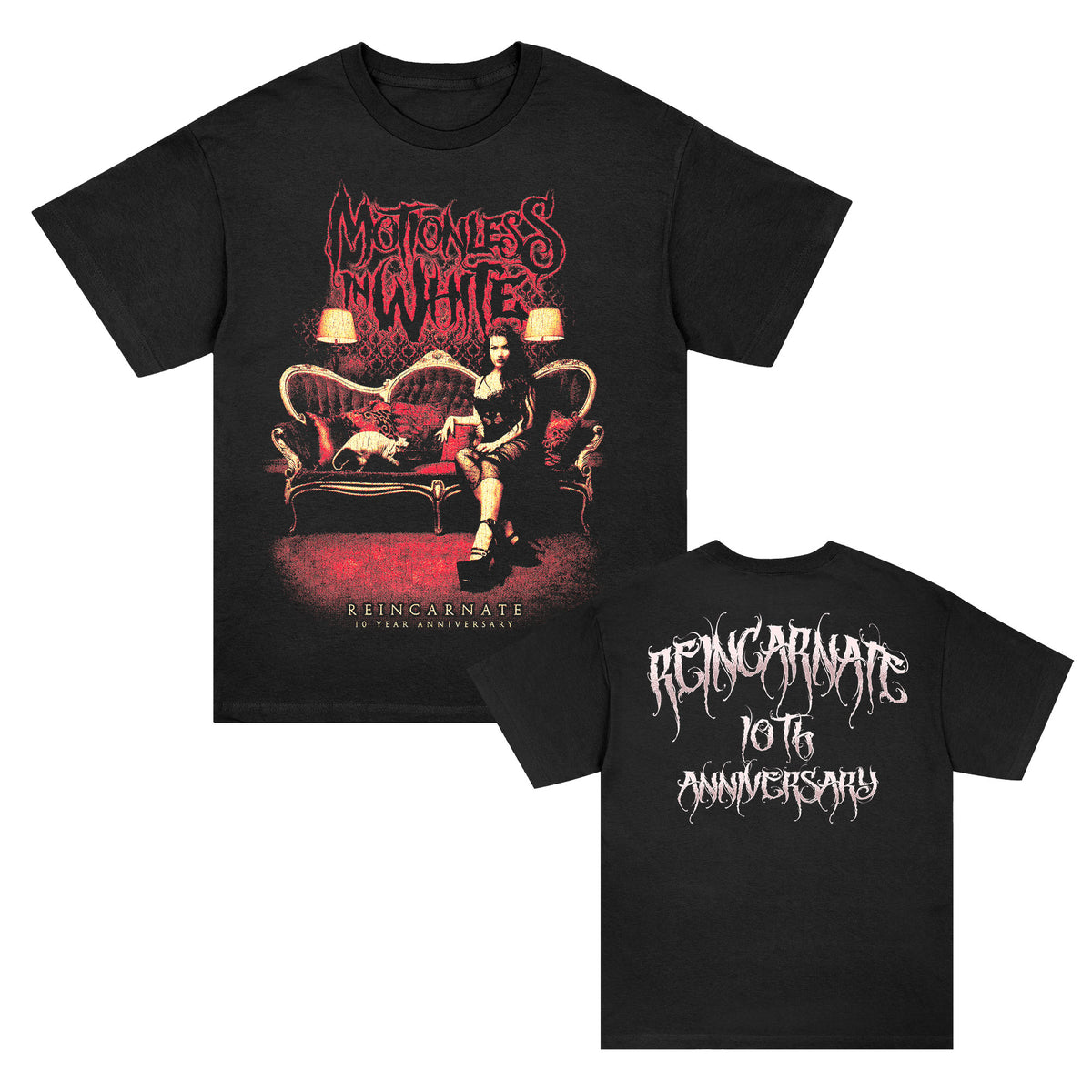 Motionless In White Reincarnate 10 Year T-shirt Front